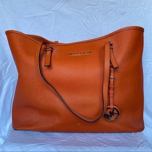 Michael Kors Jet Set Saffiano Mandarin Tote